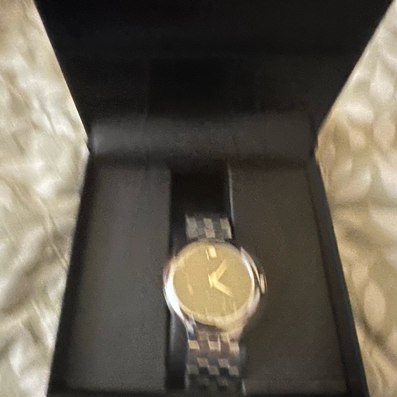 Movado Men's Black and Silver Watch - Picture 2 of 3